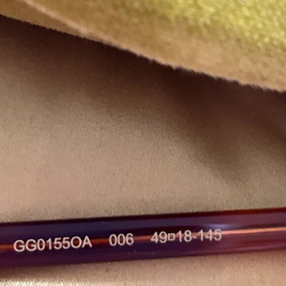 GUCCI GG0155OA NWOT glasses, frames, tan tortoise. Put your Rx in! Save! - Picture 4 of 16